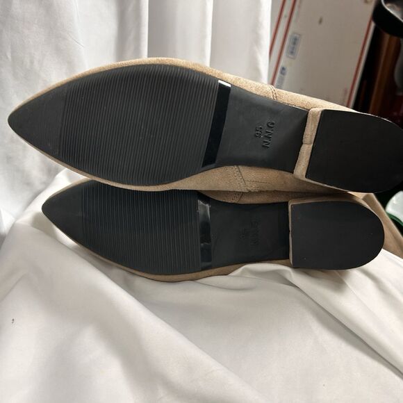 NNG Comfort Thigh High Low Block Heel Faux Suede Over The Knee Beige Boots 9.5 - Picture 8 of 8